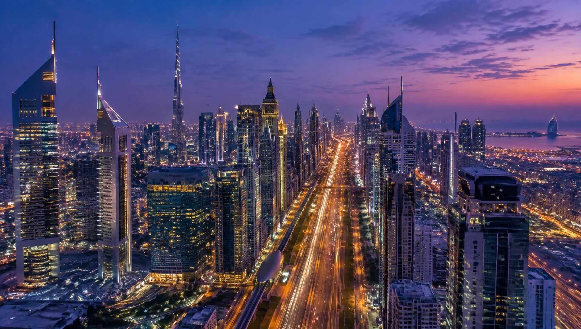 Dubai skyline and Burj Khalifa