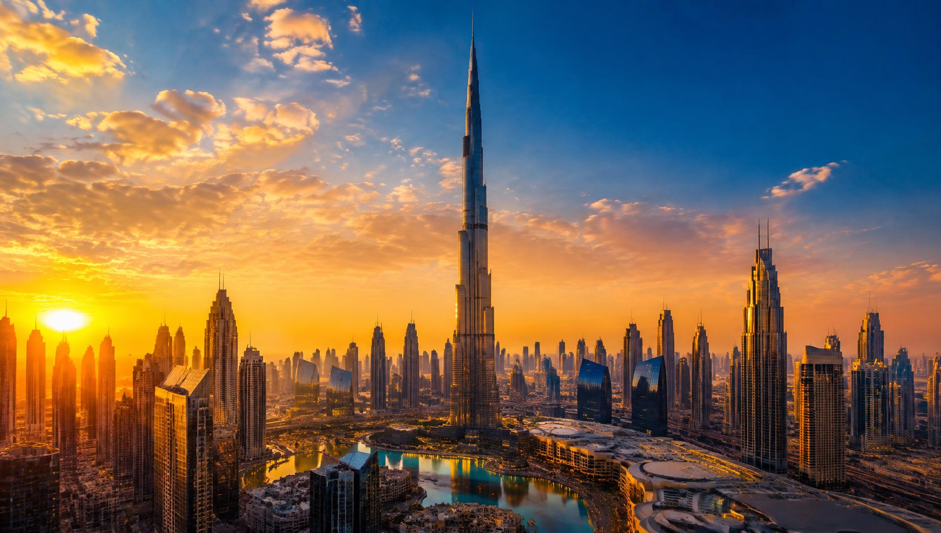 Dubai skyline and Burj Khalifa